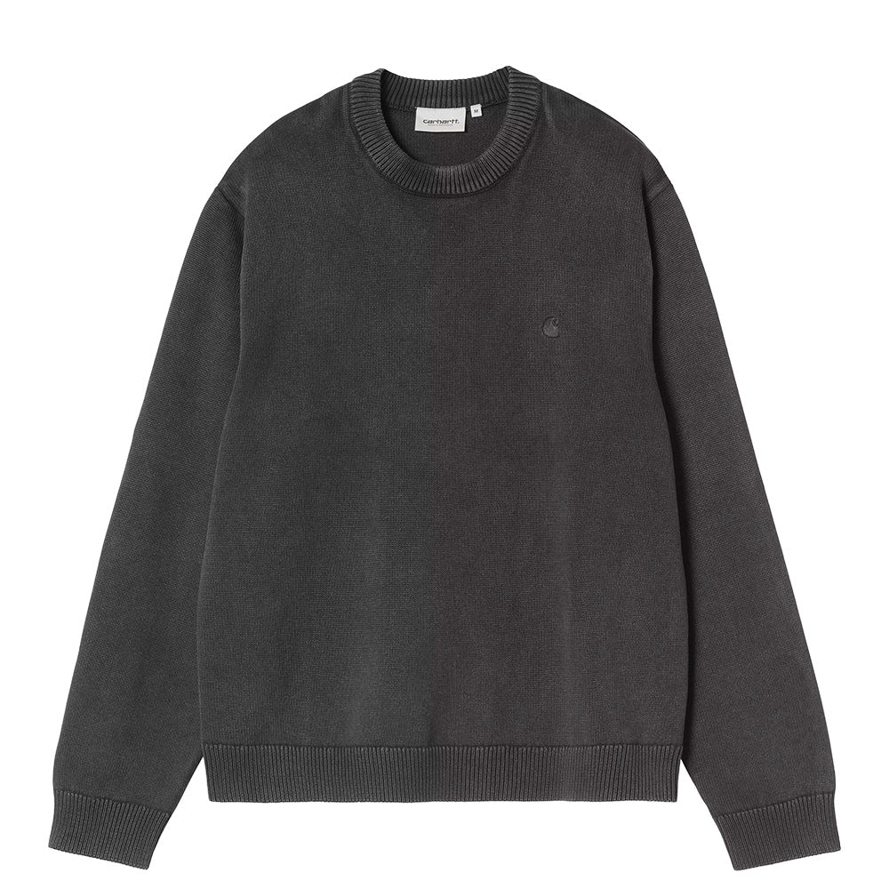 carhartt wip kori sweater black garment dyed