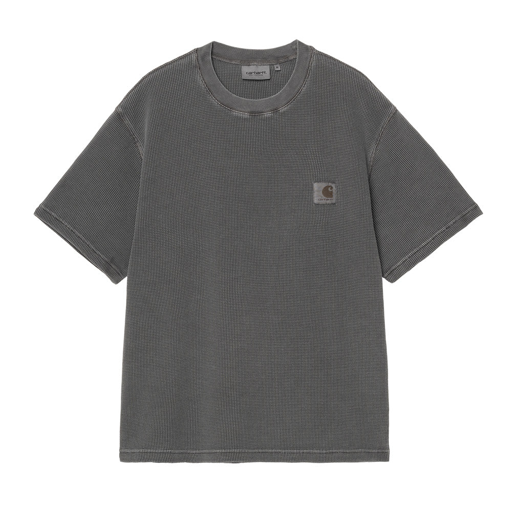 CARHARTT WIP CARHARTT WIP S/S NELSON WAFFLE T-SHIRT // BLACK (GARMENT DYED)