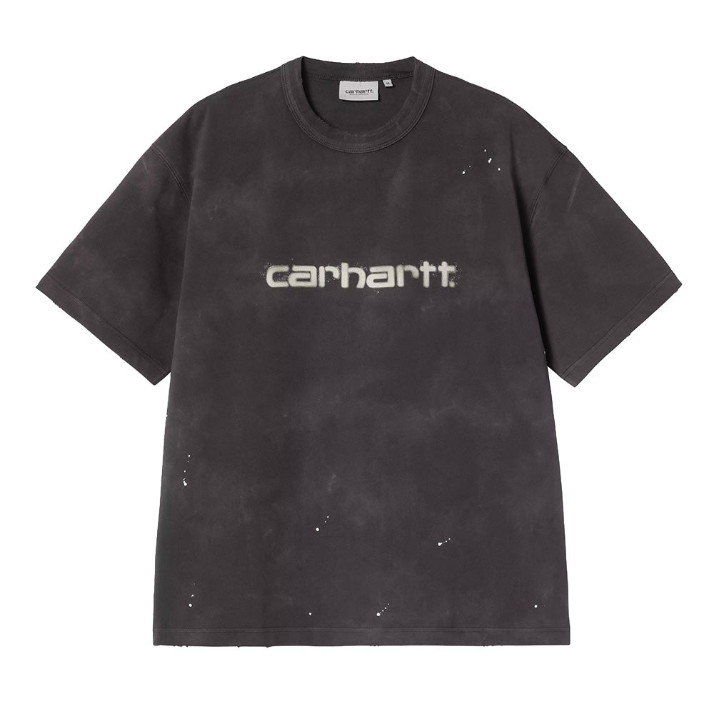 carhartt wip ss painter t shirt black destroy wash splatter