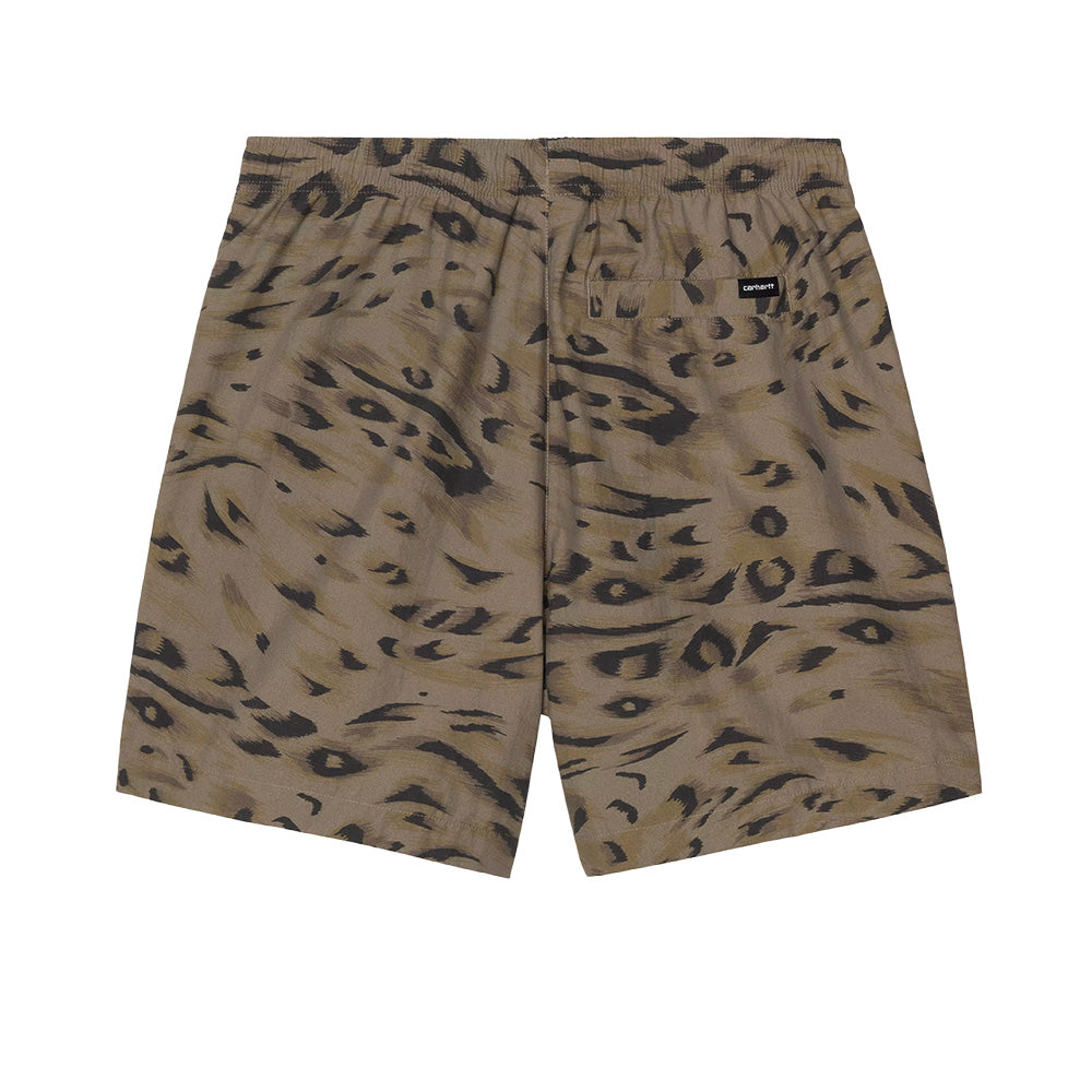 carhartt wip travon short duck feather print cypress