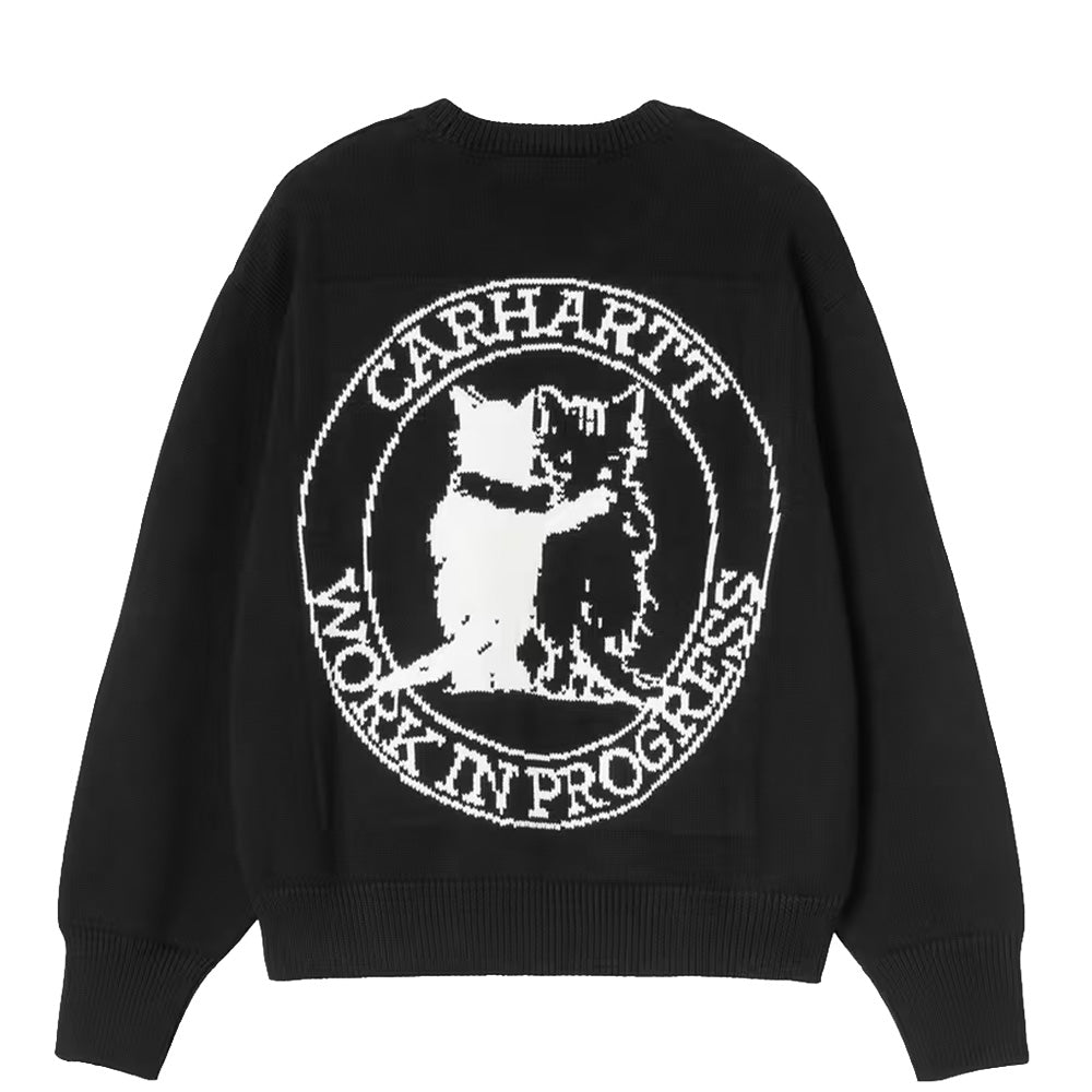 carhartt wip womens hugging cats sweater black