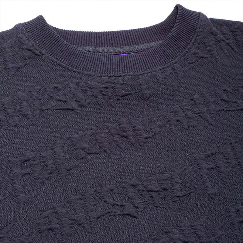 fucking awesome pn6270 jacquard logo crewneck black