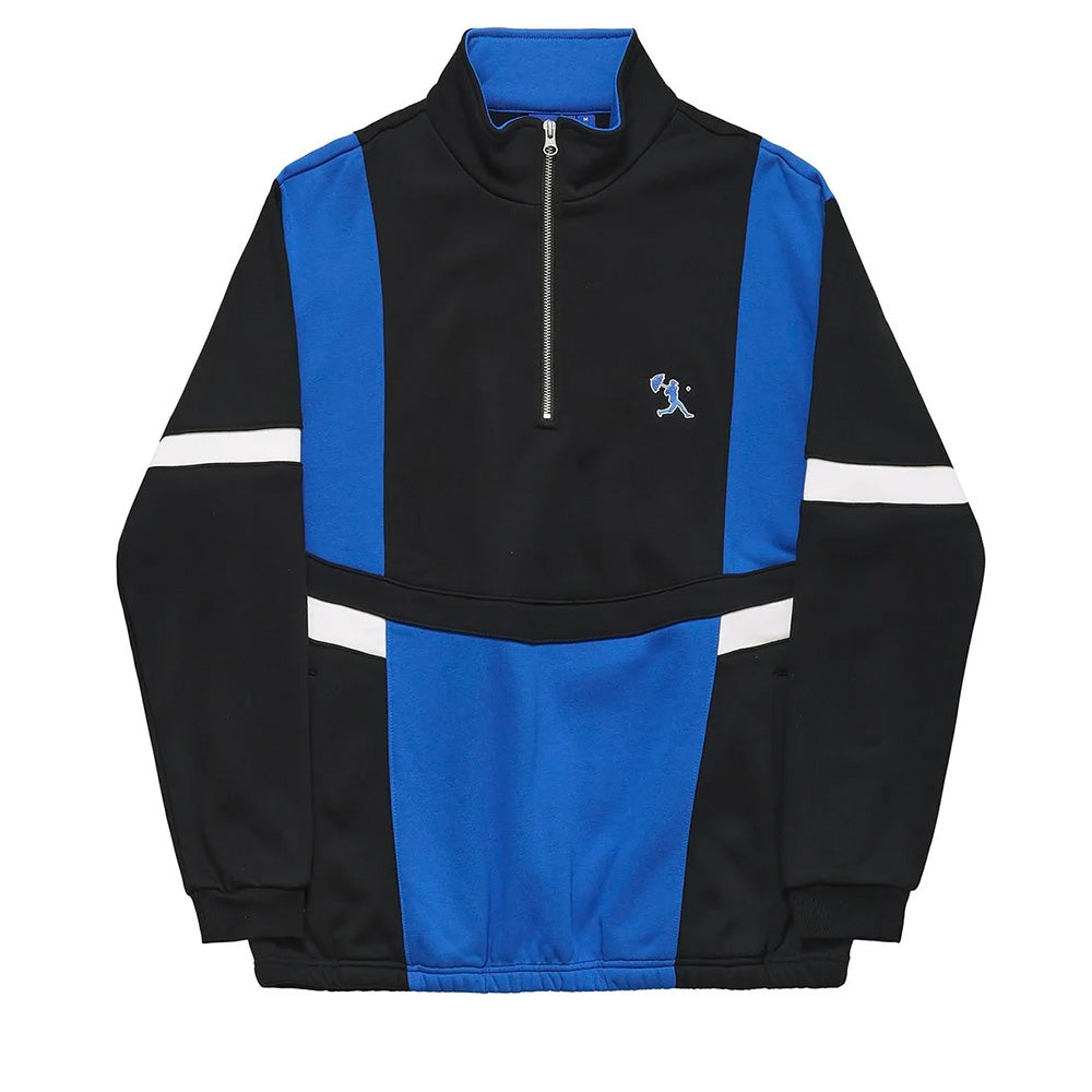 HÉLAS HÉLAS HOOP QUARTER ZIP// BLUE / BLACK