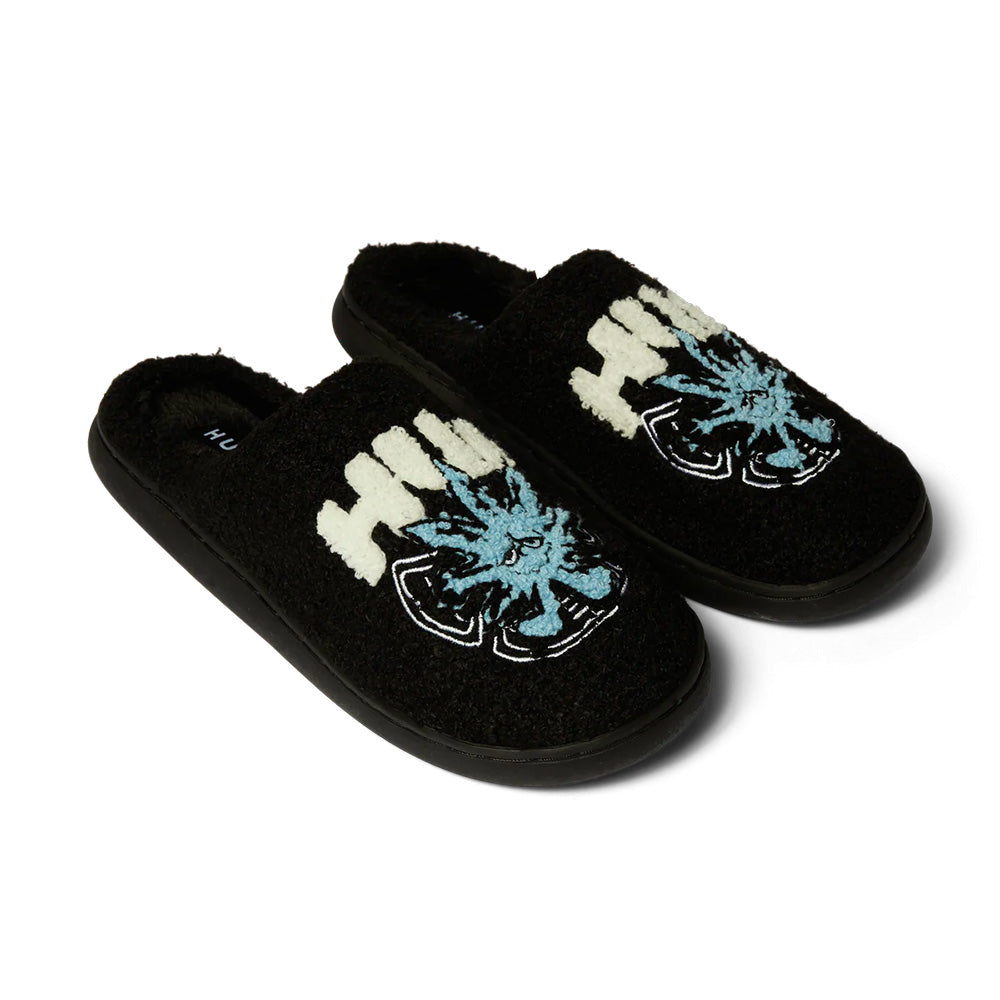 huf cp00107 snow angel fuzzy slipper black