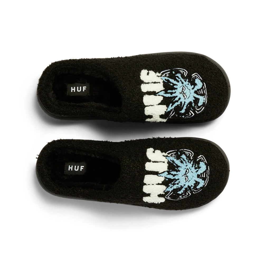 huf cp00107 snow angel fuzzy slipper black