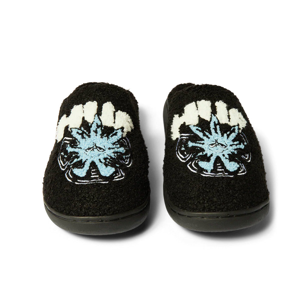 huf cp00107 snow angel fuzzy slipper black