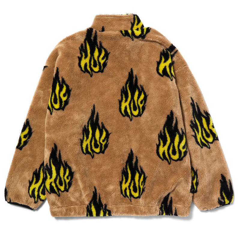 huf fl00210 flamin zip sherpa fleece oatmeal