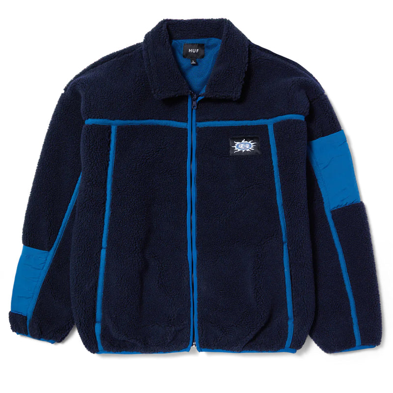 huf jk00407 livingston sherpa jacket blue night