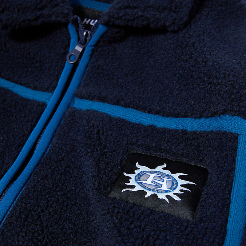 huf jk00407 livingston sherpa jacket blue night