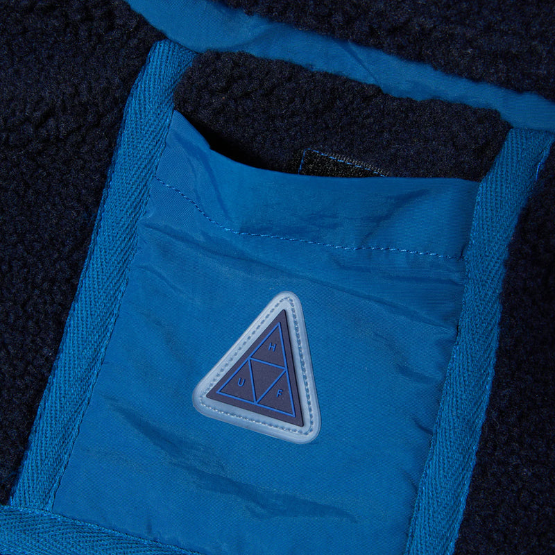 huf jk00407 livingston sherpa jacket blue night