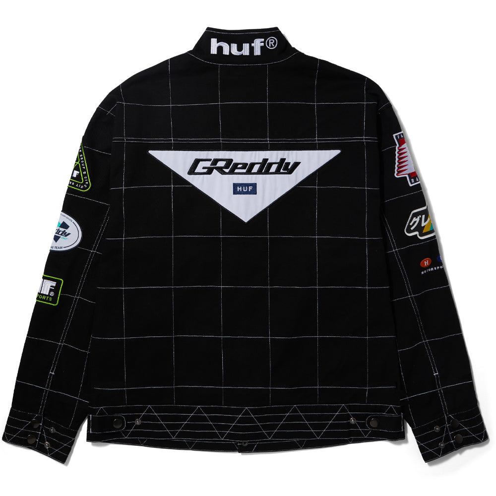 huf jk00421 greddy racing team jacket black