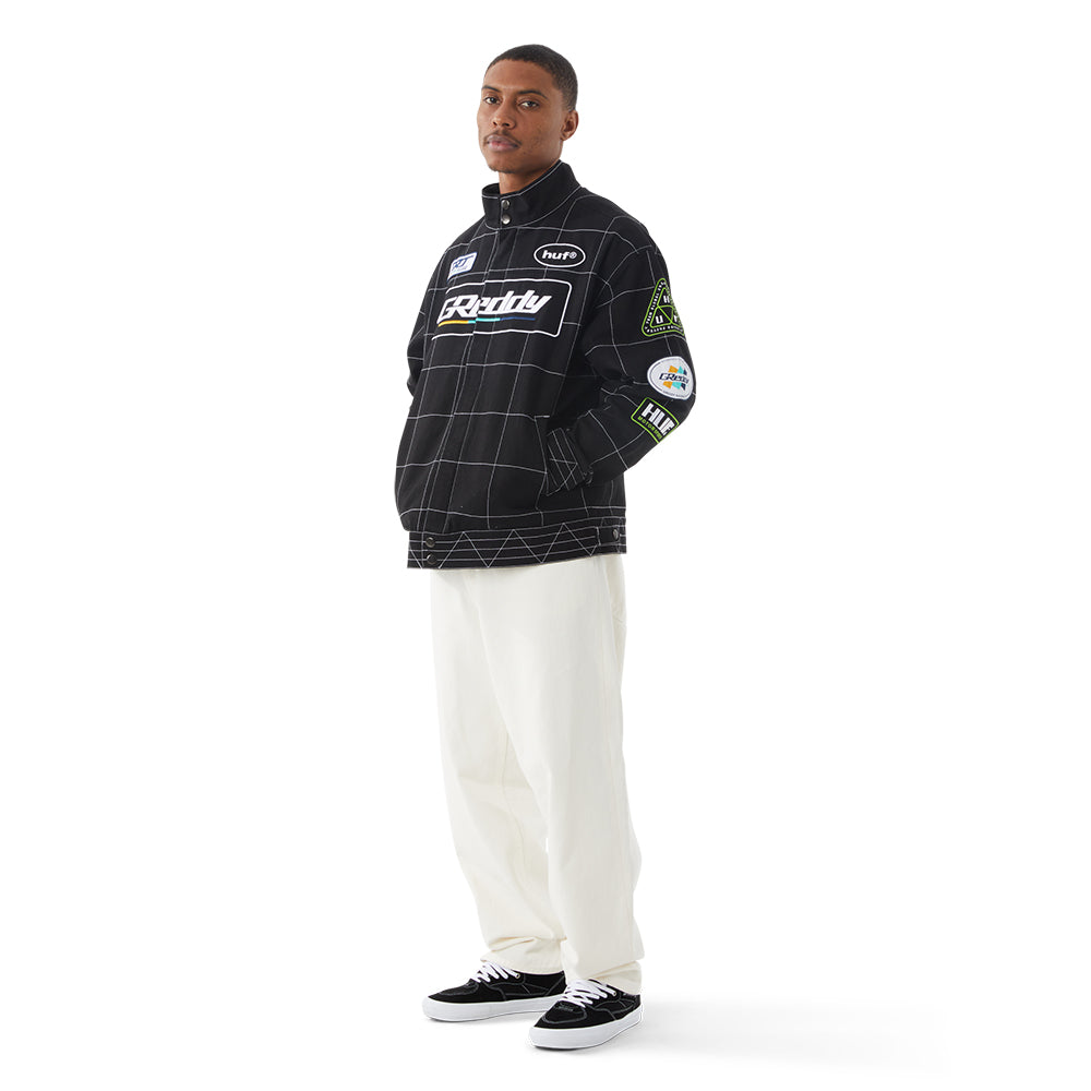HUF HUF X GREDDY RACING TEAM JACKET // BLACK