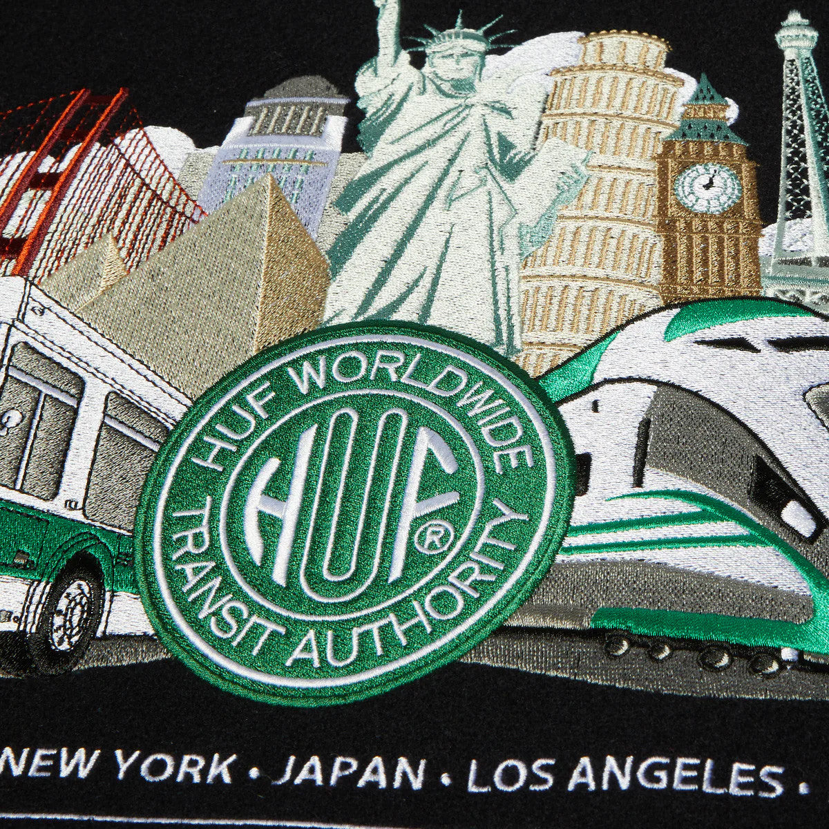 huf jk00476 global transit varsity jacket navy