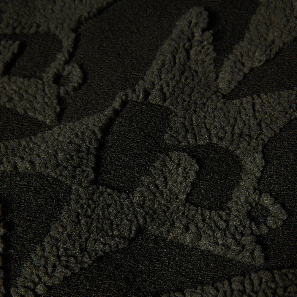 huf jk00493 h star repeat high pile jacket black