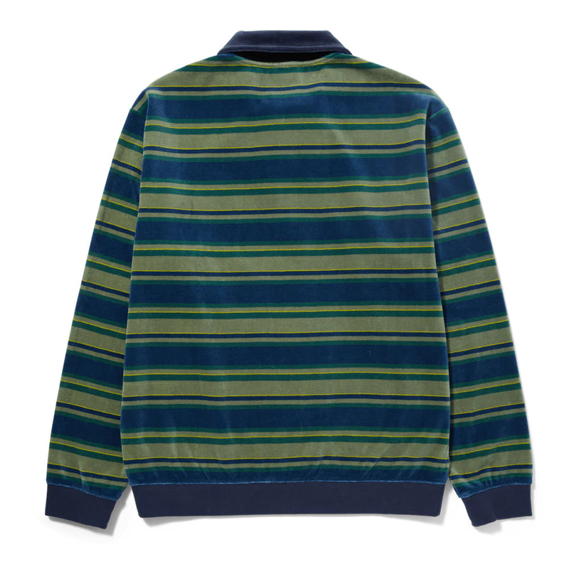 huf kn00478 kramer ls velour shirt pine