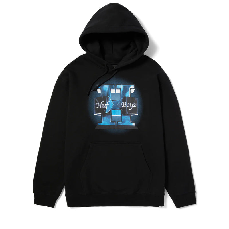 huf pf00624 huf boyz po hoodie black