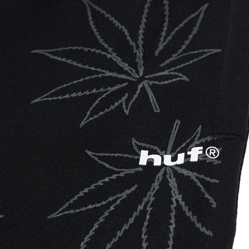 huf pt00301 plantlife fleece pant black