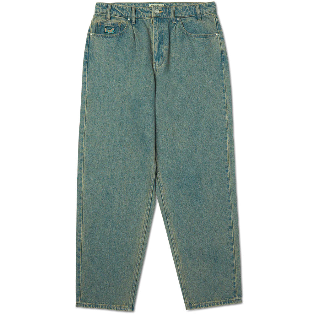 huf pt00370 cromer washed pant indigo earth