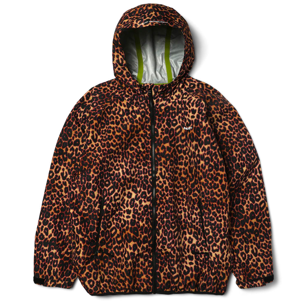 HUF HUF RAINIER PRINTED SHELL JACKET // BROWN