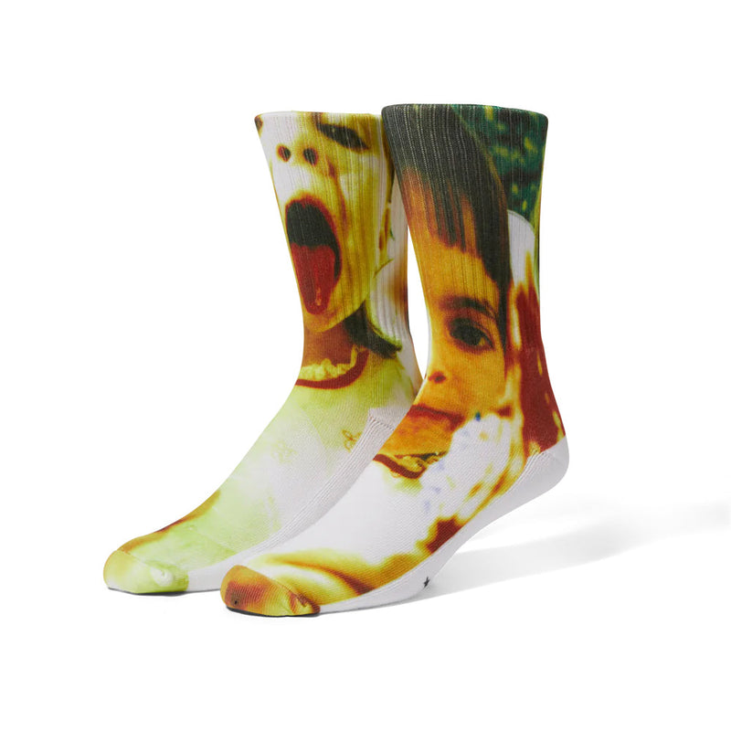 huf sk00828 huf x smashing pumpkins rocket crew sock white