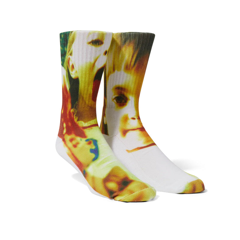 huf sk00828 huf x smashing pumpkins rocket crew sock white