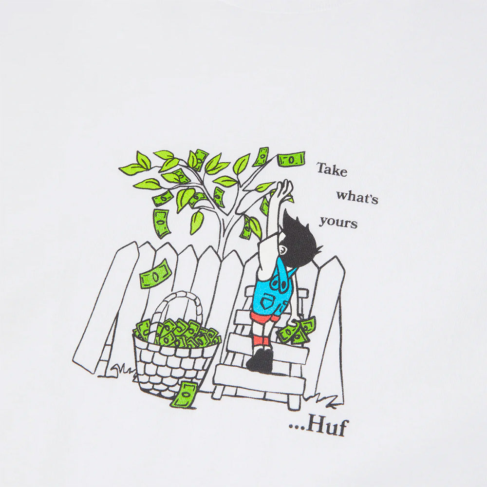 HUF HUF TAKE YOURS SS TEE // WHITE