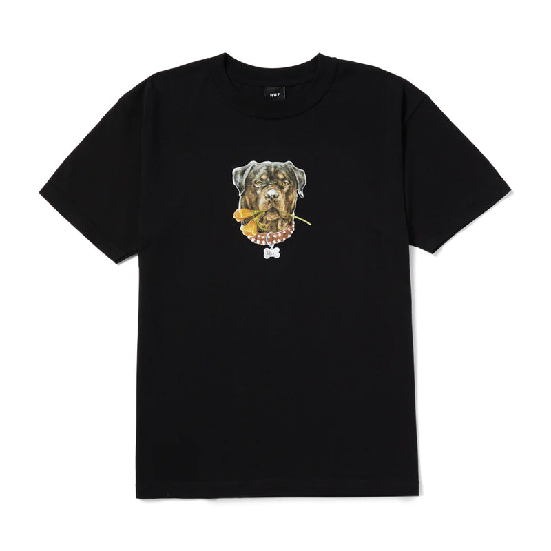 huf ts02106 big poppy t shirt black