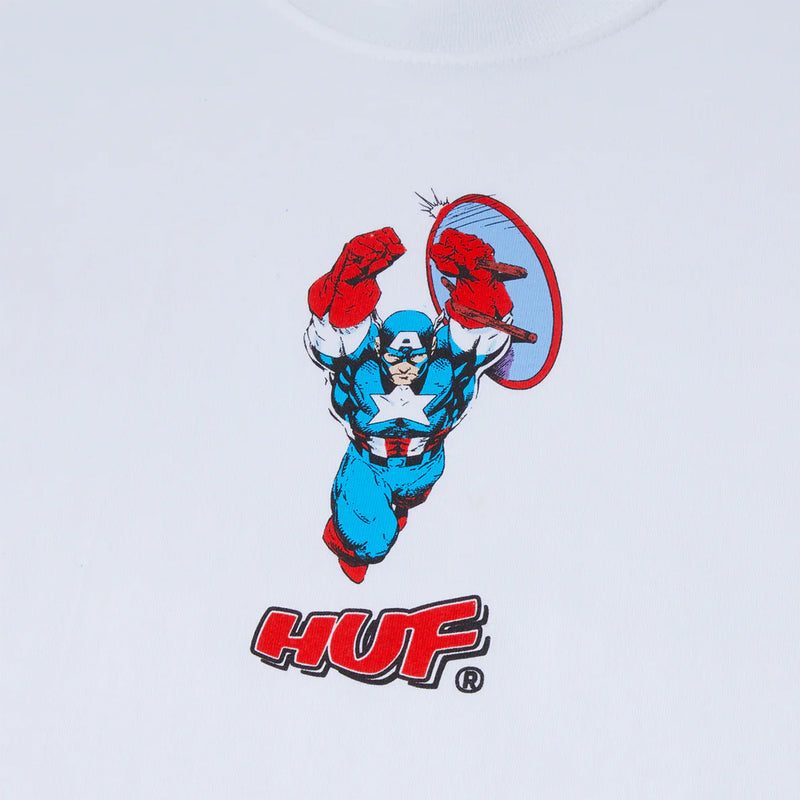 huf ts02200 huf x avengers cap no cap t shirt white