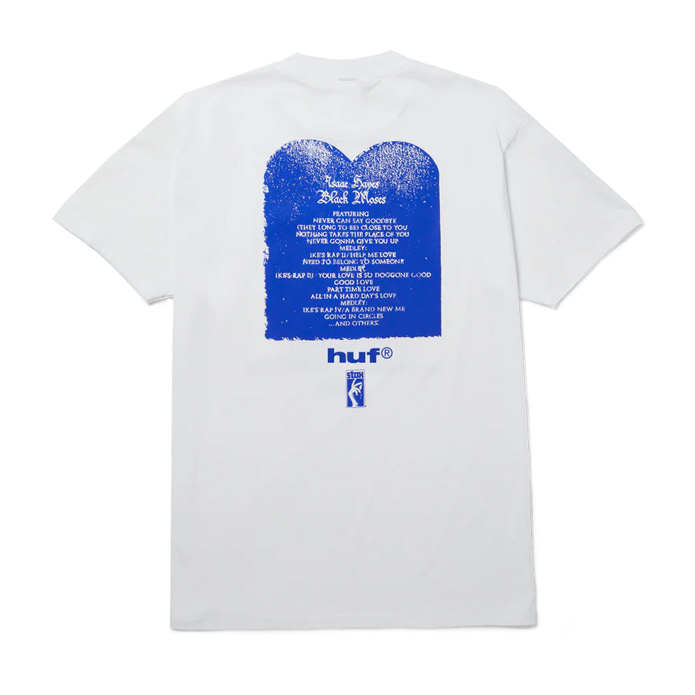 huf ts02541 x isaac black moses heavyweight t shirt white
