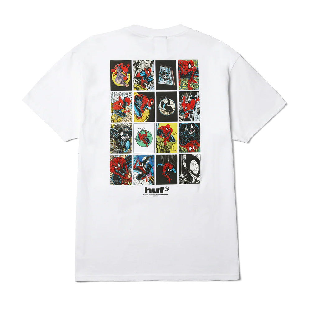 huf ts02727 x marvel spider man collector t shirt white