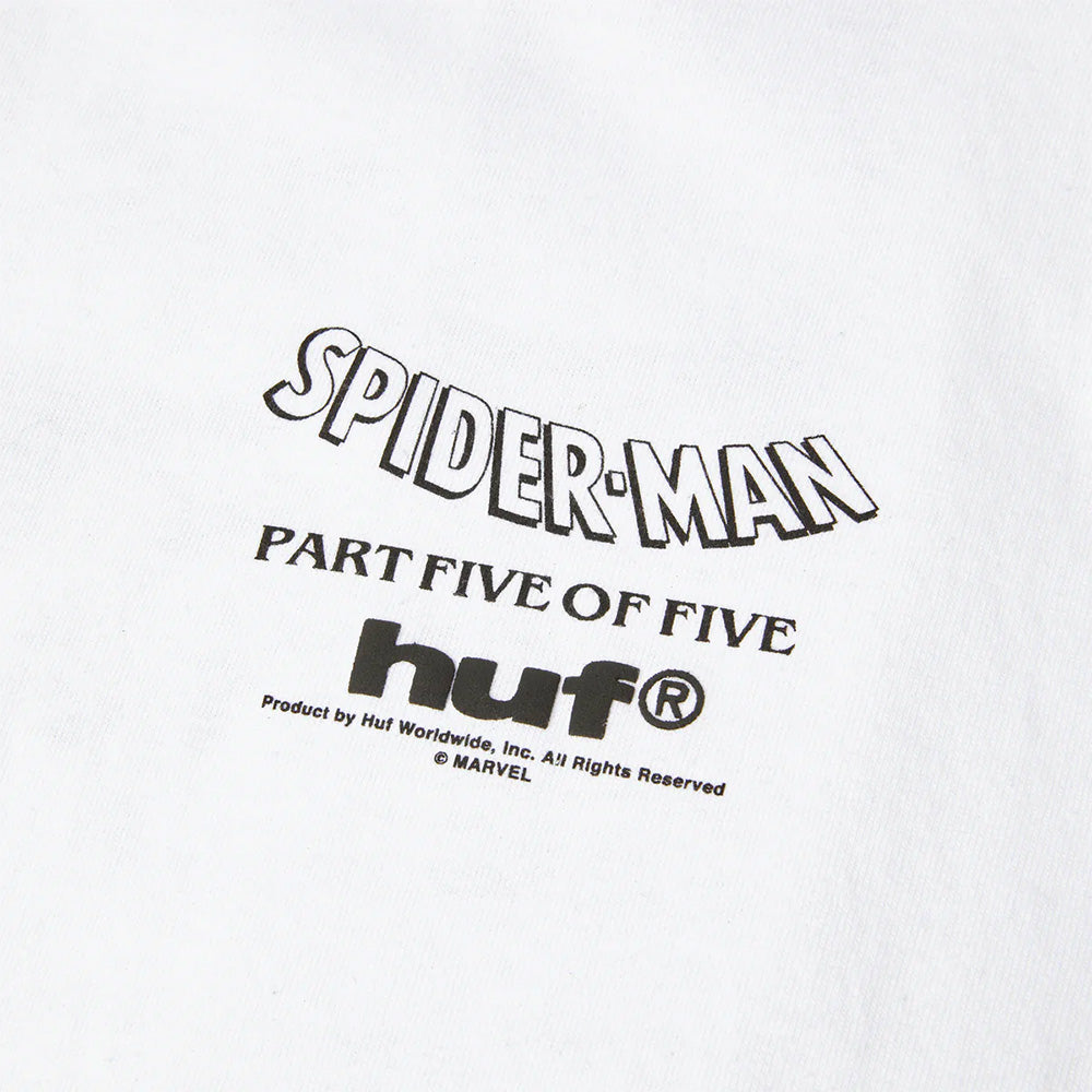 huf ts02727 x marvel spider man collector t shirt white