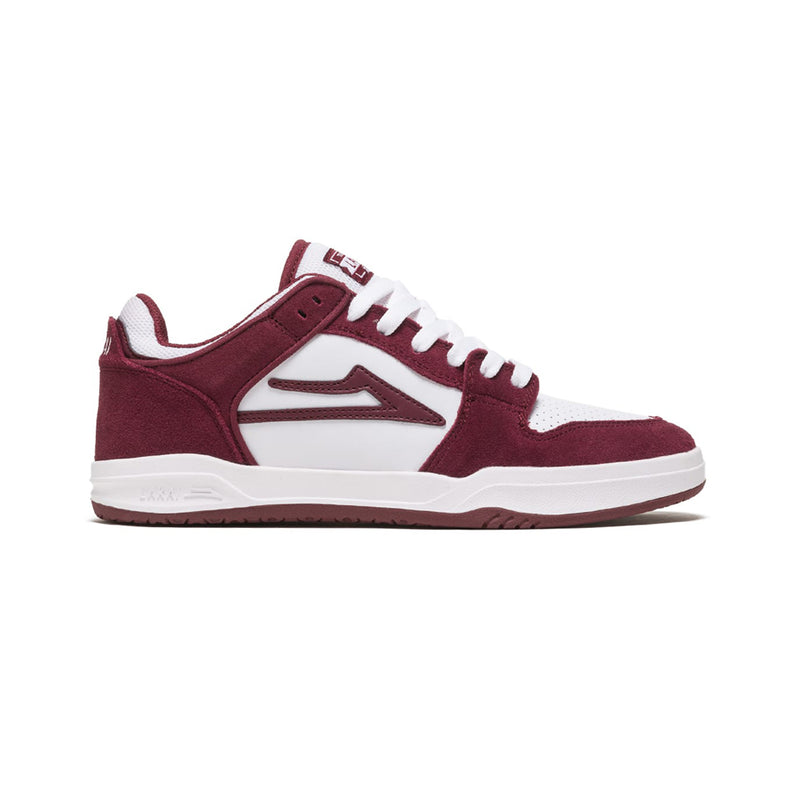 lakai ms4230262b00 telford low burgundy white suede
