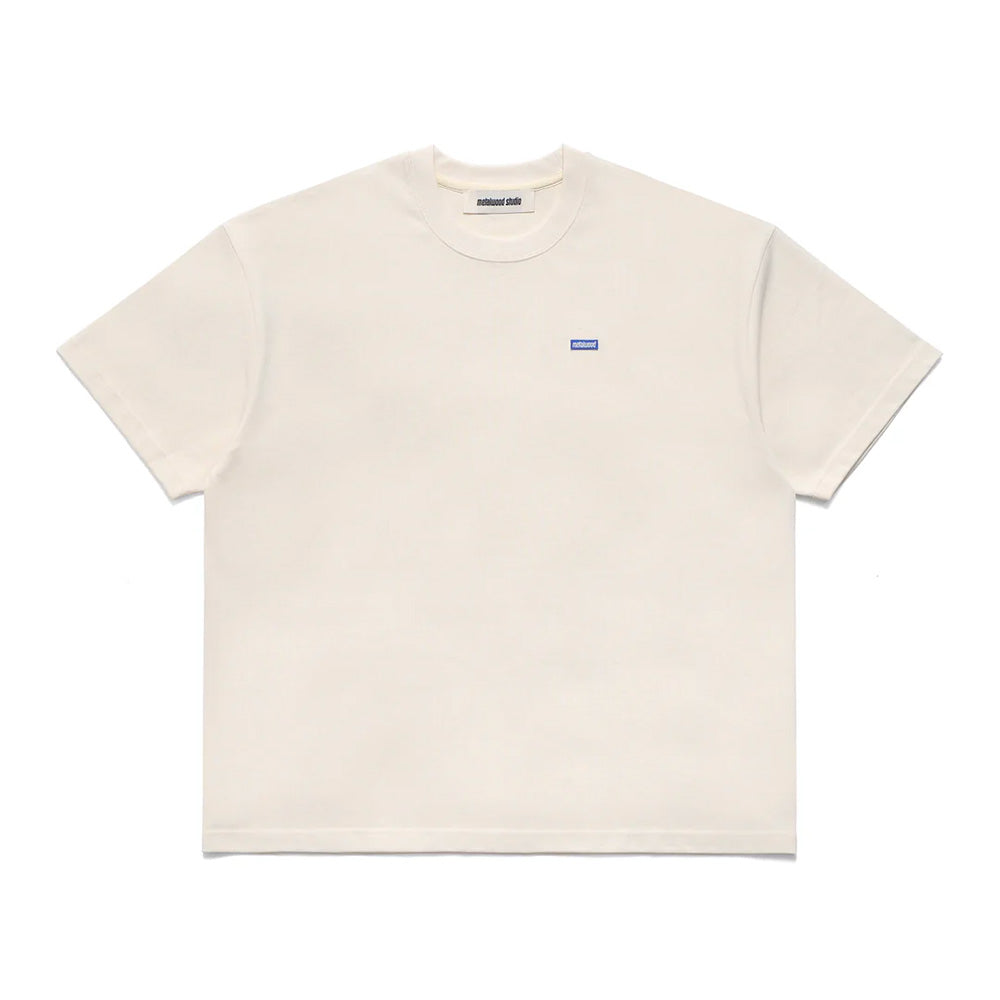 metalwood mws253 18 bne heavy mini metal logo t shirt bone