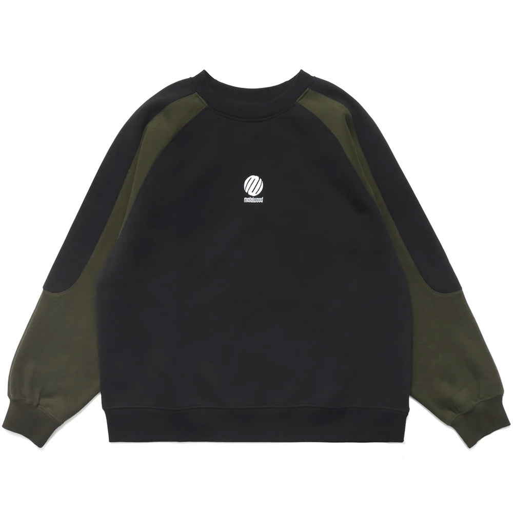 metalwood mws256 100 blk alien crewneck sweatshirt blackbrown