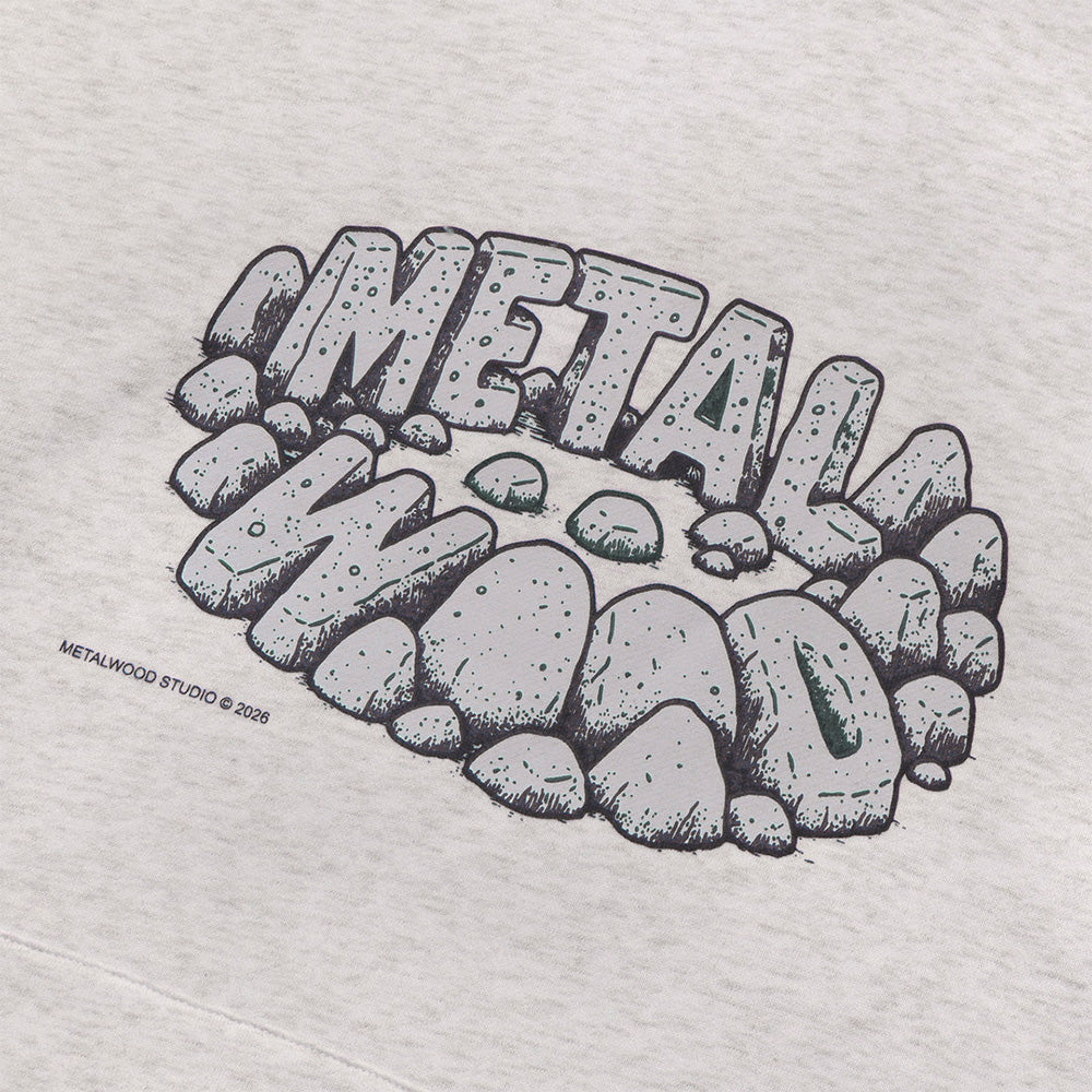 METALWOOD STONEHENGE HOODED SWEATSHIRT // HEATHER GREY