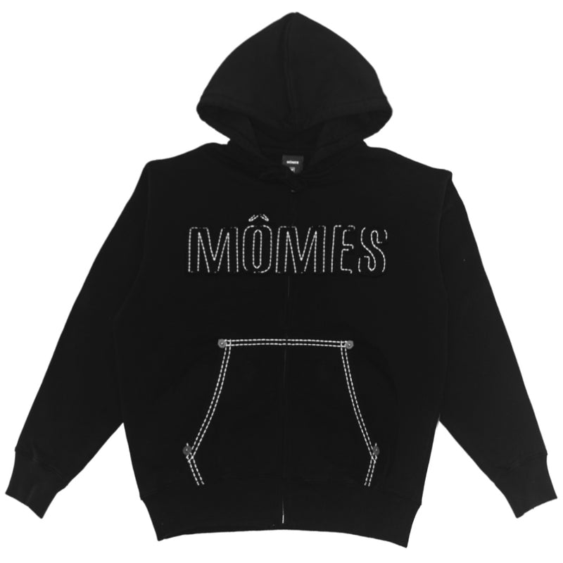 mômes 107 zip hood black