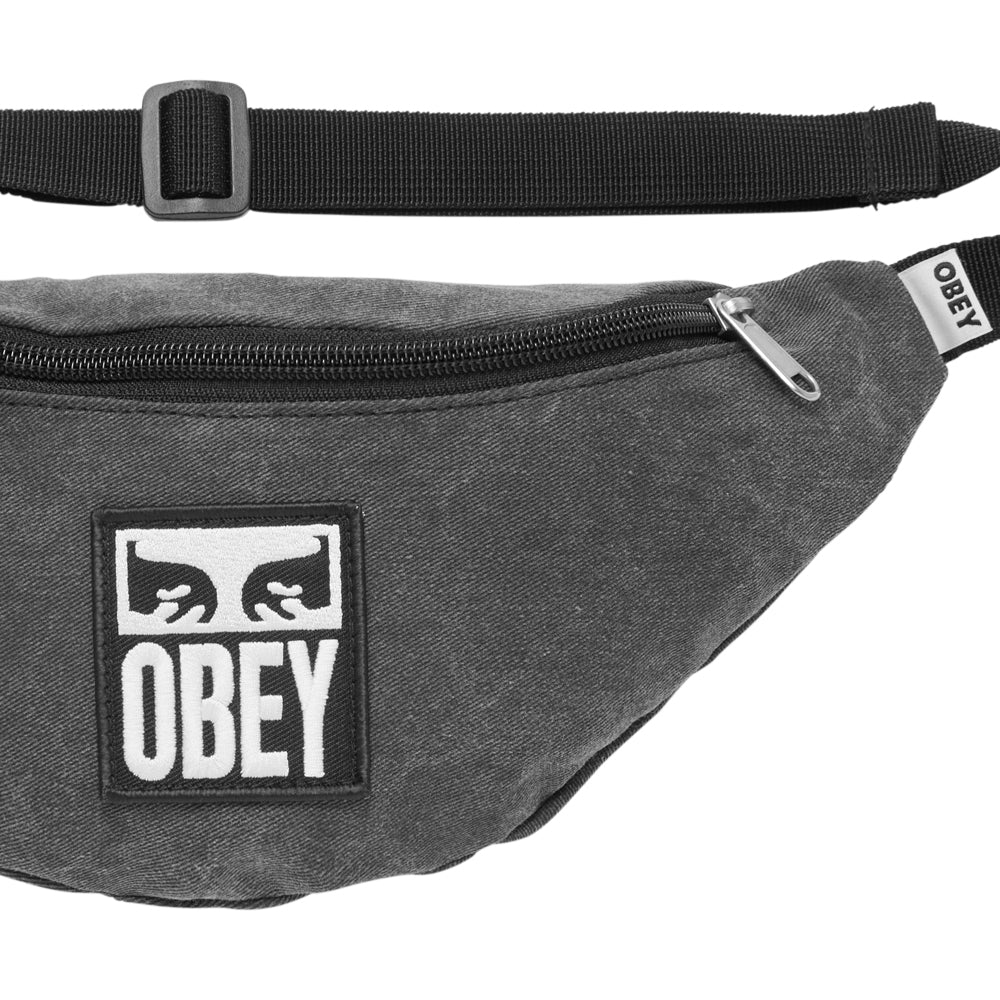 obey 100010153 obey wasted hip bag ii pigment black