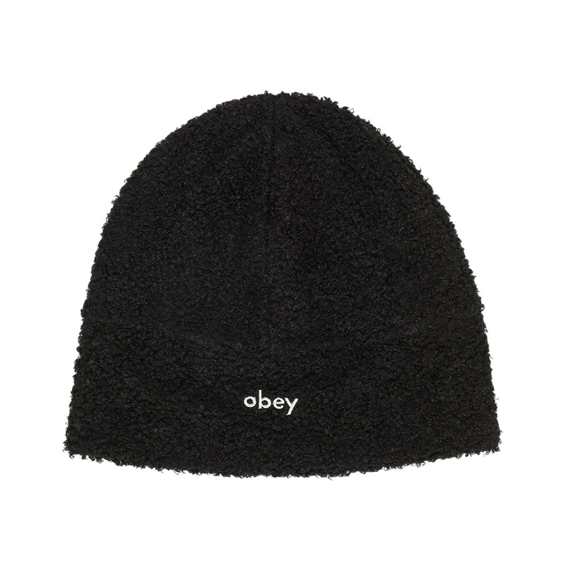 obey 100030210 boucle fleece stocking cap black multi