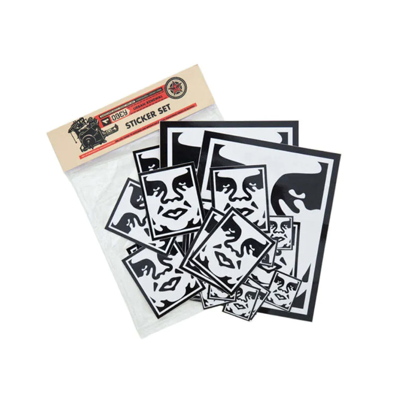 obey 100270001 sticker pack 2 icon face assorted