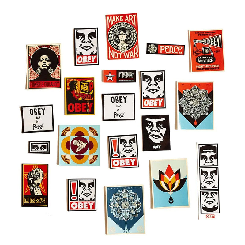 obey 100270012 sticker pack 5 assorted