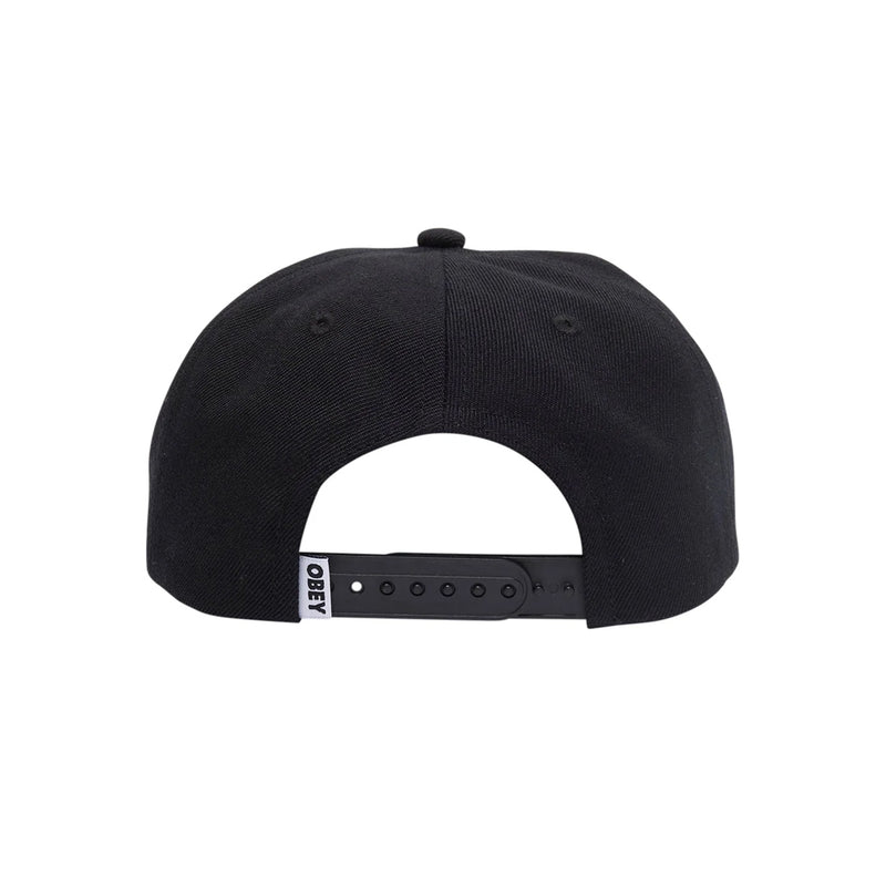 obey 100580351 obey case 6 panel classic snapback black