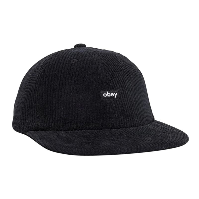 obey 100580355 obey cord label 6 panel strapback black