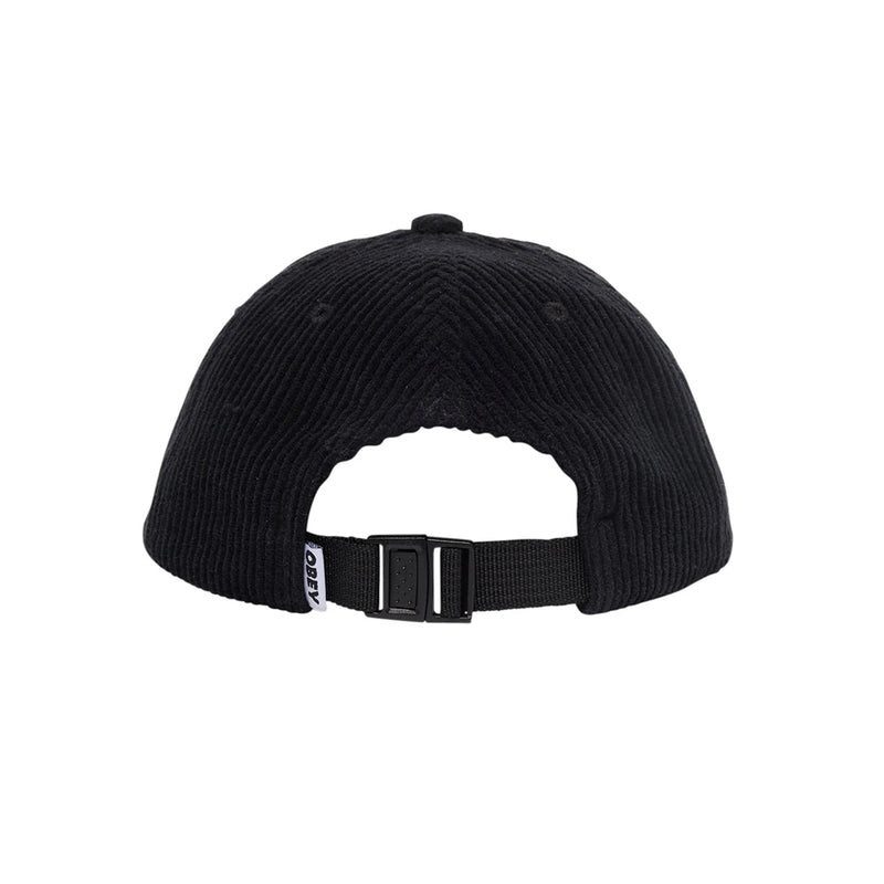 obey 100580355 obey cord label 6 panel strapback black