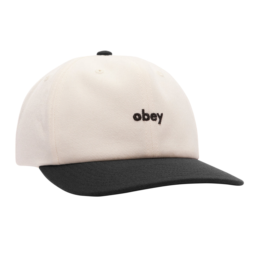obey 100580372 obey 2 tone lowercase 6 panel white multi