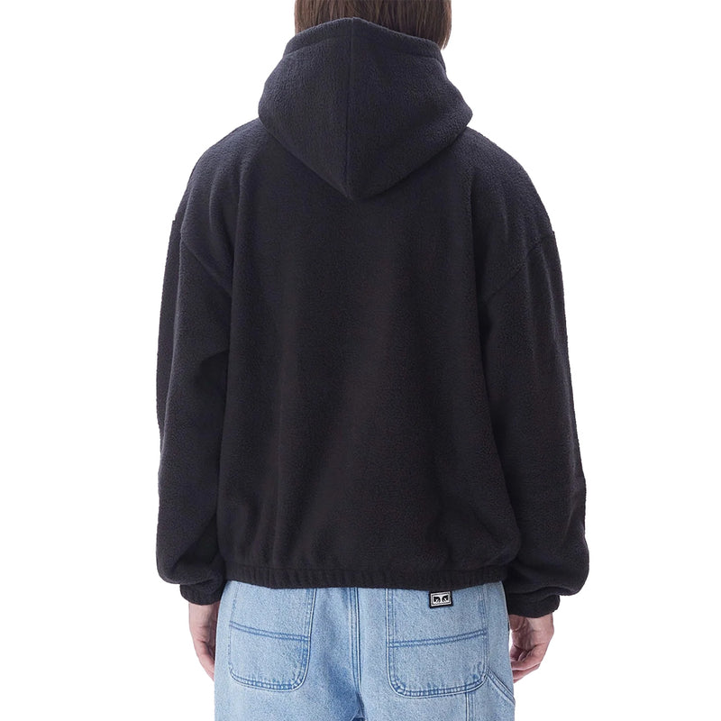 obey 112470193 bold polar fleece hood black