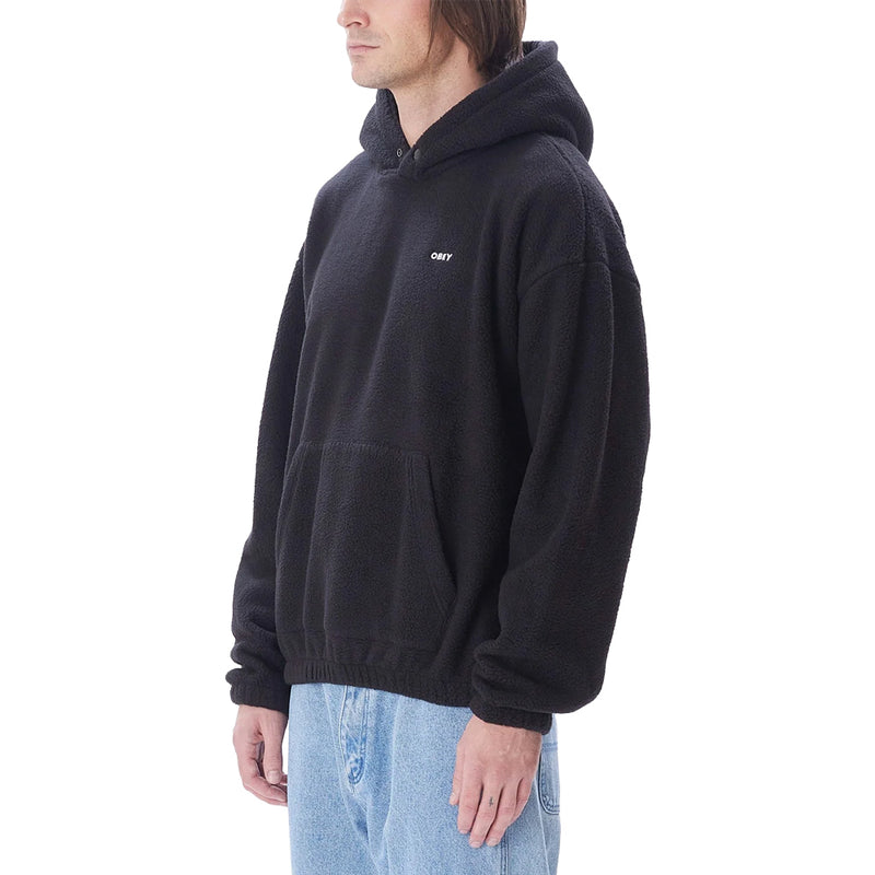 obey 112470193 bold polar fleece hood black
