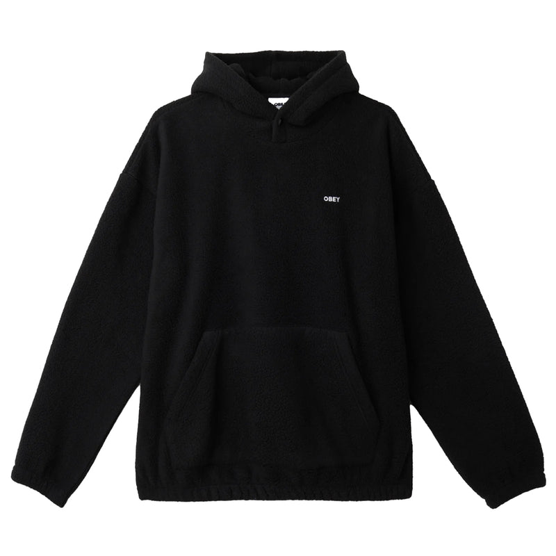 obey 112470193 bold polar fleece hood black