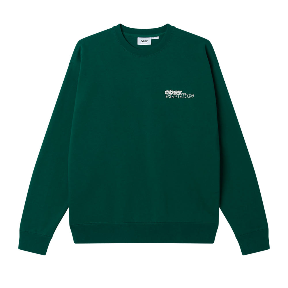 obey 112480173 tonic crew crewneck rainforest