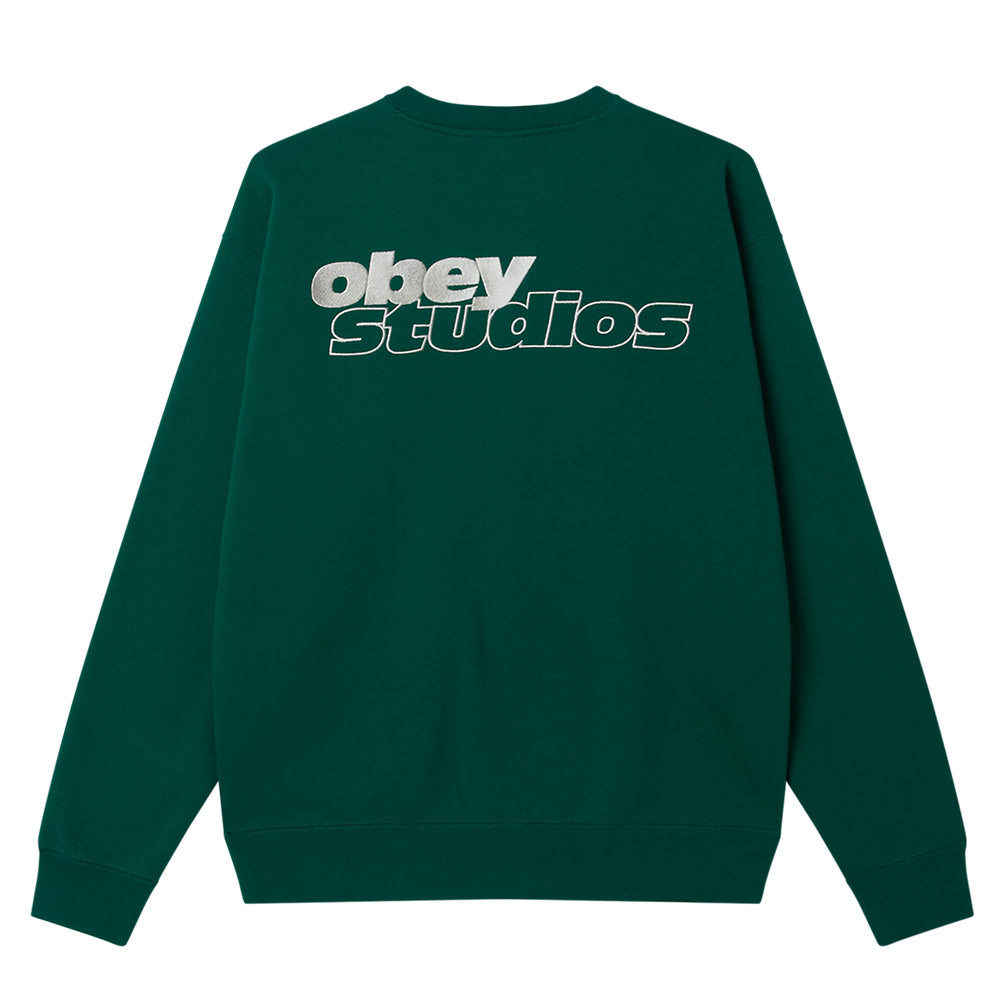obey 112480173 tonic crew crewneck rainforest