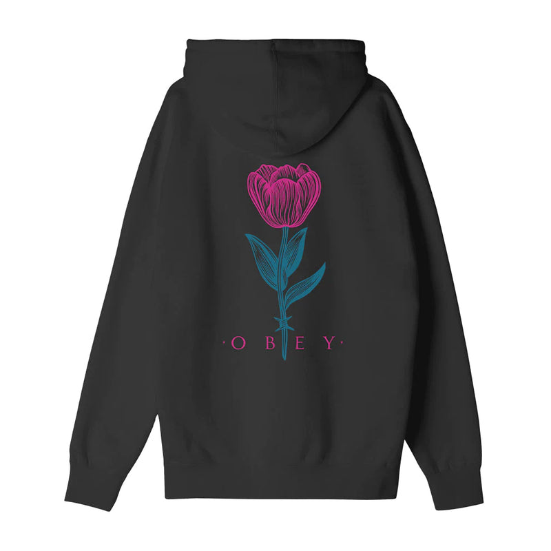 obey 112843591 obey barbwire flower hood black